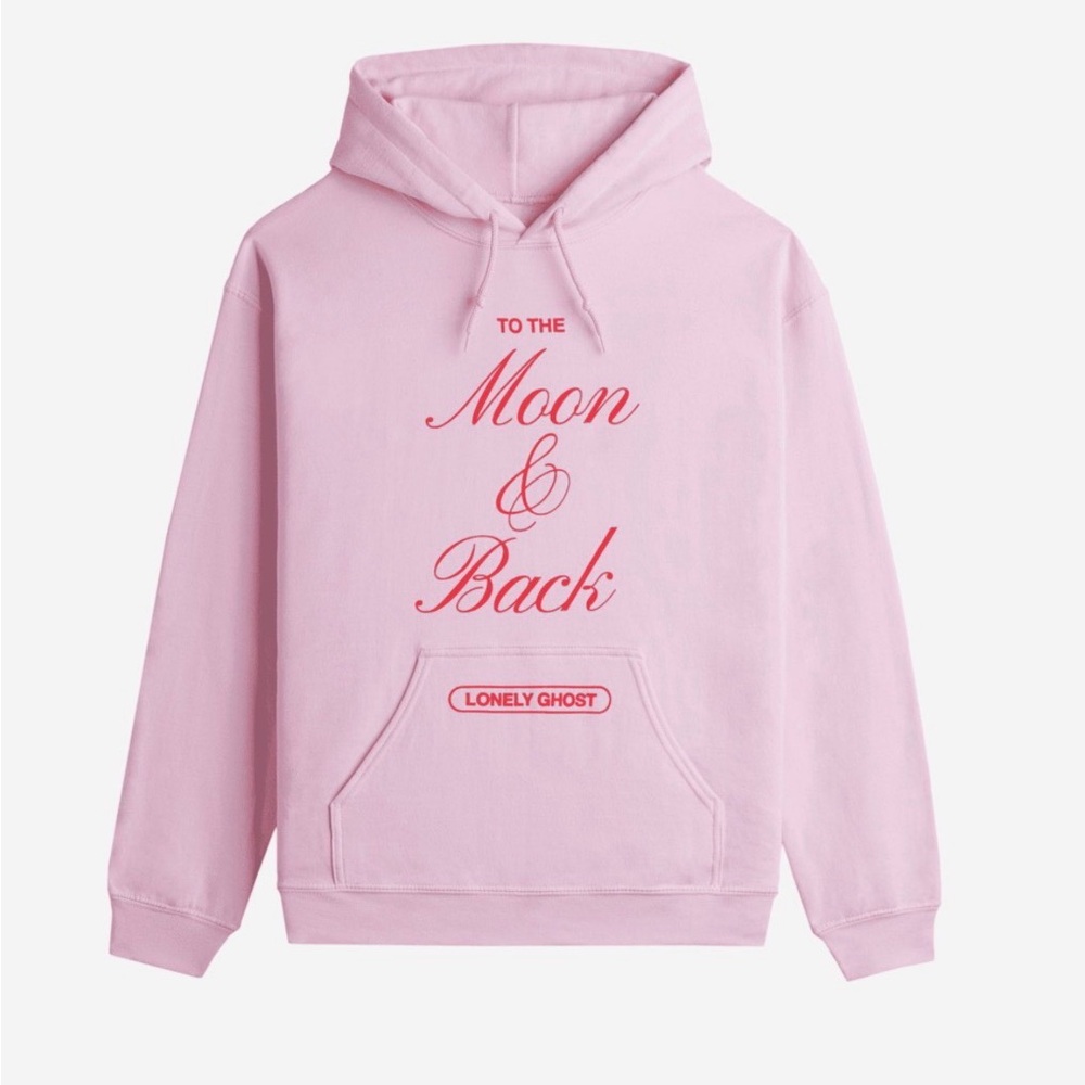 Lonely Ghost "To the Moon & Back" Pink Hoodie